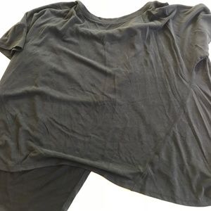 Dark gray t shirt with flap back
